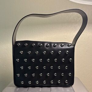 BCBGeneration Black Mini Bag with Metallic Studs